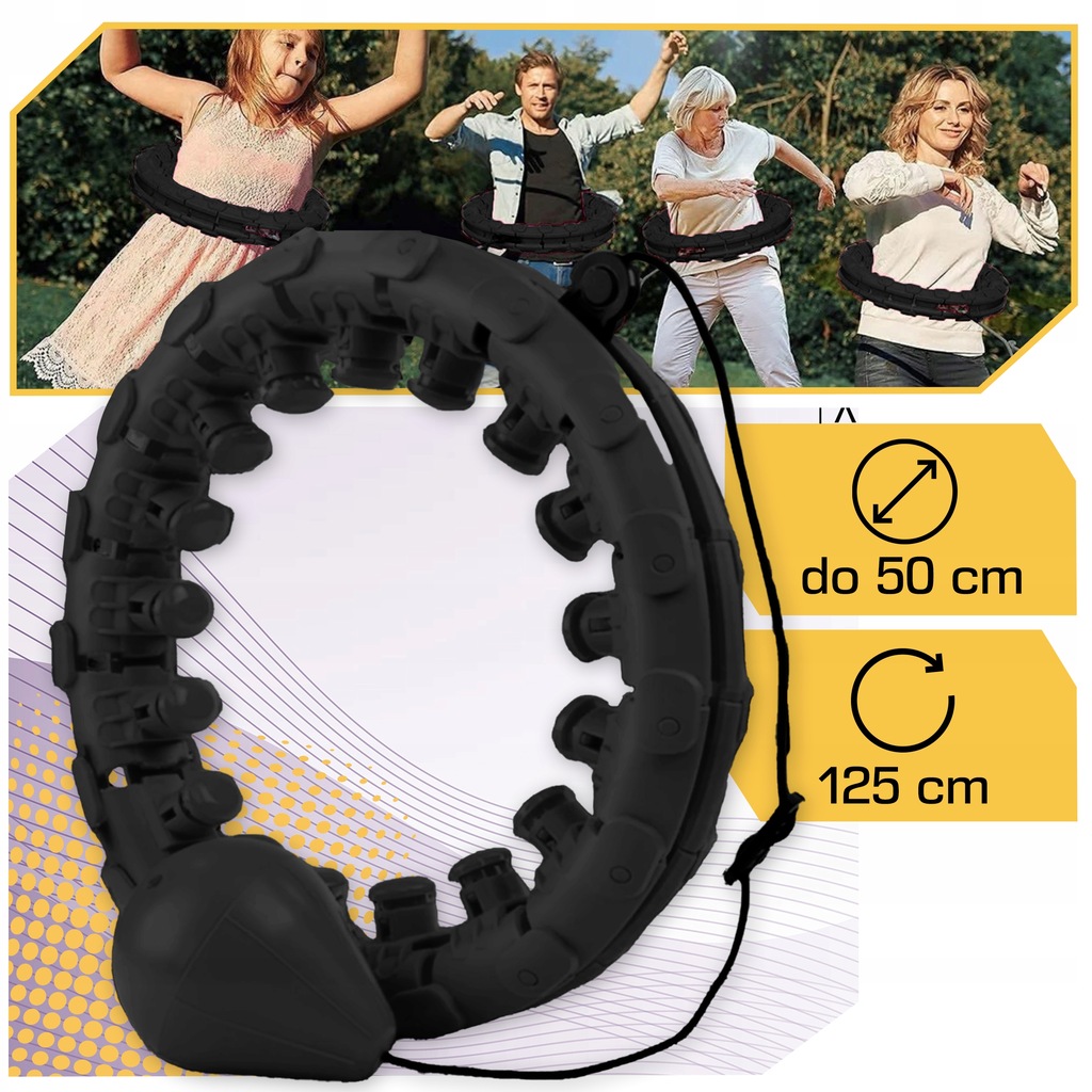HULA HOP Z OBCIĄŻENIEM Odchudzające Obciążnikiem Smart z Wypustkami HULAHOP EAN (GTIN) 5906700045707